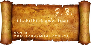 Filadelfi Napóleon névjegykártya